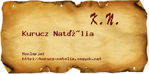 Kurucz Natália névjegykártya