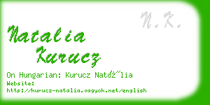 natalia kurucz business card